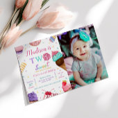 Twee Zoete Foto Verjaardagsfeestje Kaart