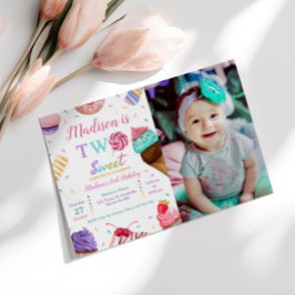 Twee Zoete Foto Verjaardagsfeestje Kaart