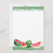 Twee zoete Glitter Watermelon Tweede Dag Kaart (Achterkant)