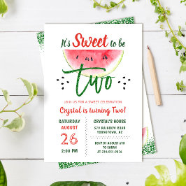Twee zoete Glitter Watermelon Tweede Dag Kaart