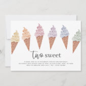 Twee Zoete IJscoupe Verjaardagsuitnodiging Kaart (Voorkant)