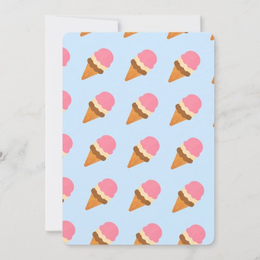 Twee zoete ijsjes kinderen tweede verjaardag kaart (Achterkant)