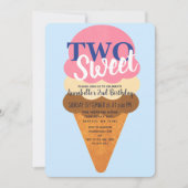Twee zoete ijsjes kinderen tweede verjaardag kaart (Voorkant)