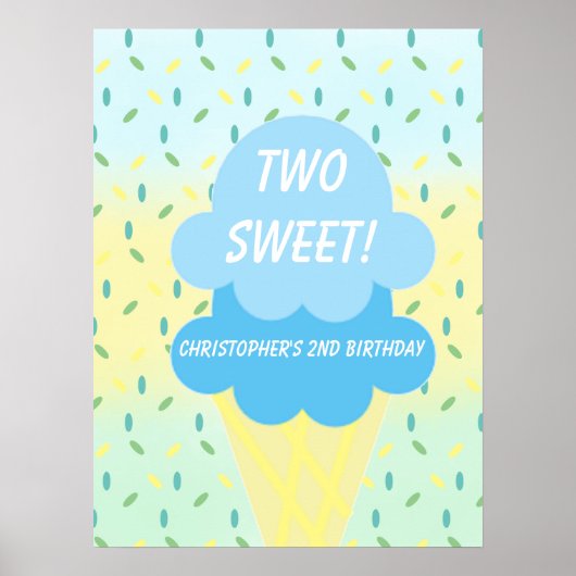 Twee zoete ijsjes op de tweede verjaardag poster (Voorkant)