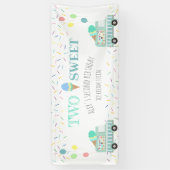 Twee zoete ijsjes, sociale verjaardagsbanner spandoek (Verticaal)