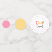 Twee zoete ijsjes Tweede 2e verjaardag feest Confetti (Voorkanten)