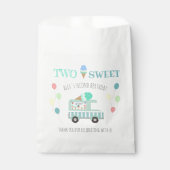 Twee zoete ijsjes verjaardagstraktatie of peuterta bedankzakje (Voorkant)