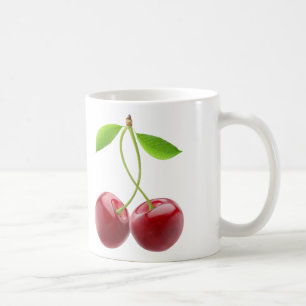 Twee zoete kersen koffiemok