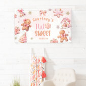Twee Zoete Kerst Koek 2e Verjaardag Spandoek (Insitu)