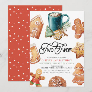 Twee Zoete Kerstkoekjes & Cacao 2e Verjaardag Kaart