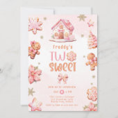 Twee zoete kerstkoekjes meisje 2de verjaardag kaart (Voorkant)