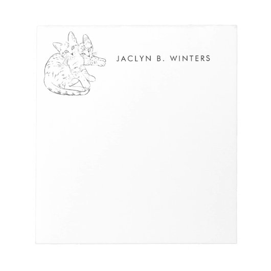 Twee zoete kittens die gepersonaliseerd Notitieblo Notitieblok (Voorkant)