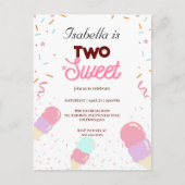 Twee zoete kleurrijke ijs Sprinkle 2de verjaardag Briefkaart (Voorkant)