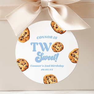 Twee Zoete Koekjes en Melk 2de Verjaardagsfeestje Ronde Sticker