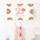 Twee Zoete Koekjes en Melk 2de Verjaardagsfeestje Spandoek (Insitu)