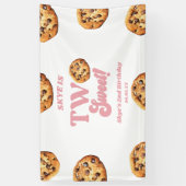 Twee Zoete Koekjes en Melk 2de Verjaardagsfeestje Spandoek (Verticaal)