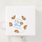 Twee zoete koekjes en melk 2e verjaardagsfeest bedankjes labels (In situ)