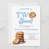 Twee zoete koekjes en melk 2e verjaardagsfeest kaart (Voorkant)