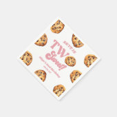 Twee zoete koekjes en melk 2e verjaardagsfeest servet (Hoek)