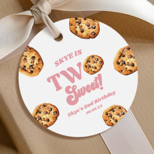 Twee Zoete Koekjes en Melk 2e Verjaardagsfeestje Bedankjes Labels