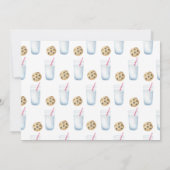 Twee zoete koekjes en melk meisje eerste verjaarda kaart (Achterkant)