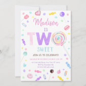 Twee zoete Lollipop-Snoep-dag Kaart (Voorkant)