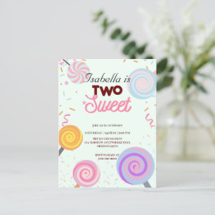 Twee zoete lolly Spikkels 2e verjaardag Meisje Briefkaart