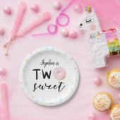 Twee zoete meisjes 2e Donut Theme Birthday Party Papieren Bordje (Feest)