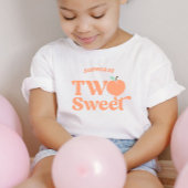 Twee Zoete Perzik Fruit Tweede 2e Verjaardagsfeest Kinder Shirts