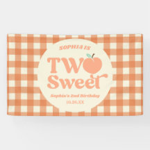 Twee zoete perzik fruit tweede 2e verjaardagsfeest