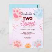 Twee zoete POOT kat en Sprinkles 2e verjaardag mei Briefkaart (Voorkant / Achterkant)