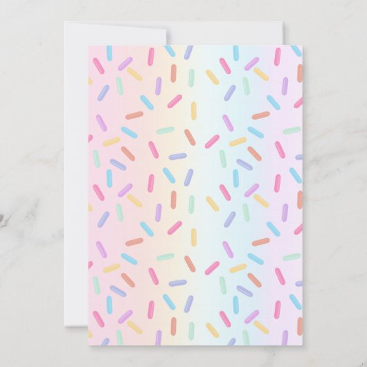 TWEE zoete regenboog donut 2e verjaardag uitnodigi Kaart (Achterkant)