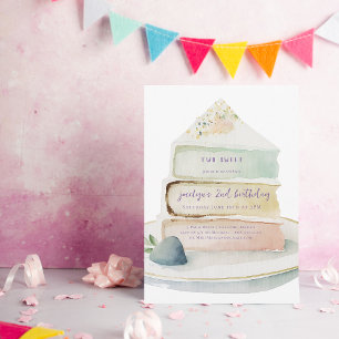Twee Zoete   Regenboog Laag Cake Kinderverjaardag Kaart