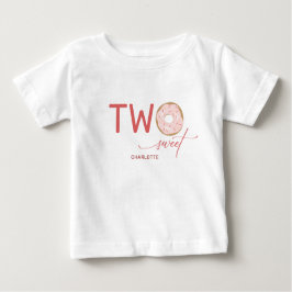 Twee zoete roze bevrokken Donut Girl's 2e verjaard