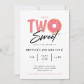Twee zoete roze donut 2e verjaardag kaart (Voorkant)