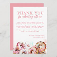 Twee zoete roze Donut Girl 2e verjaardag