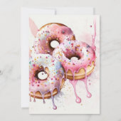 Twee zoete roze Donut Girl 2e verjaardag Kaart (Achterkant)