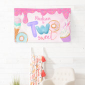 twee zoete Roze Glazuur Spandoek (Insitu)