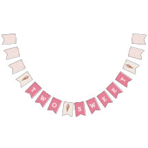 Twee zoete roze ijsbanner