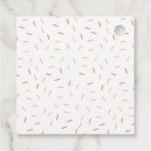 Twee zoete roze kikkerende meisjes van de afgelope bedankjes labels (Achterkant)