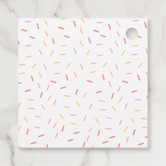 Twee zoete roze kikkerende meisjes van de afgelope bedankjes labels (Achterkant)