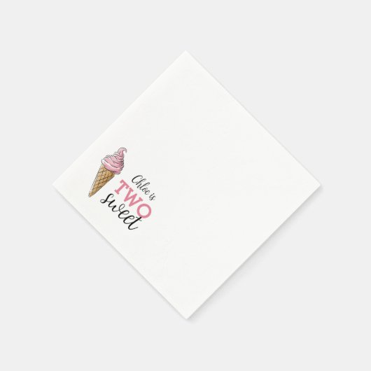 Twee zoete servetten - ijsfeest (Hoek)