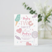 Twee Zoete Snoep Uitnodiging (Staand voorkant)