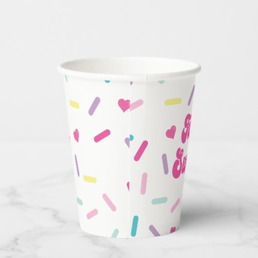 Twee zoete sprenkels 2e verjaardag papieren bekers (Rechts)