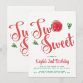 Twee zoete Tweede Dag Uitnodigingen (Voorkant / Achterkant)