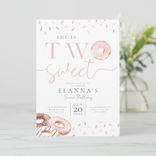 Twee zoete Tweede Uitnodiging van de Dag (Staand voorkant)