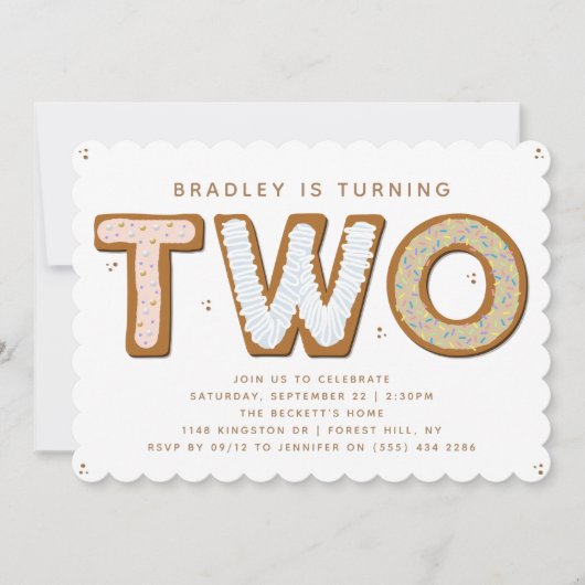 TWEE zoete tweede verjaardag Kaart (Voorkant)