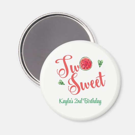 Twee zoete Tweede verjaardag Magneet (Voorkant / Achterkant)