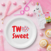 Twee zoete tweede verjaardag papieren bordje (Feest)