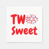 Twee zoete tweede verjaardag servet (Voorkant)